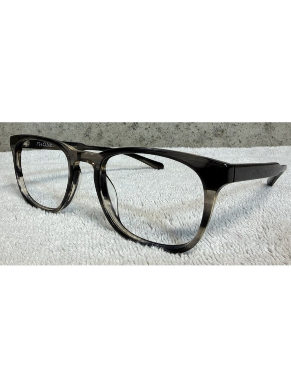 FHONE Boyd TGH 109 Gray Brown Horn Square Eyeglasses Frames 42-20-145 Germany